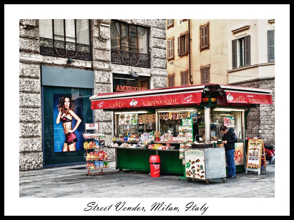 Street Vendor, Milan, Italy