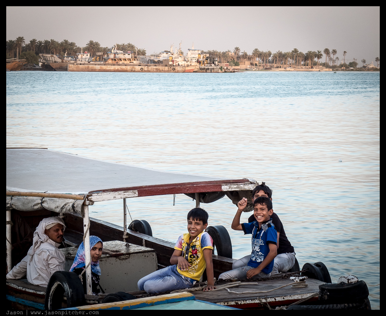 Iraqi boaters